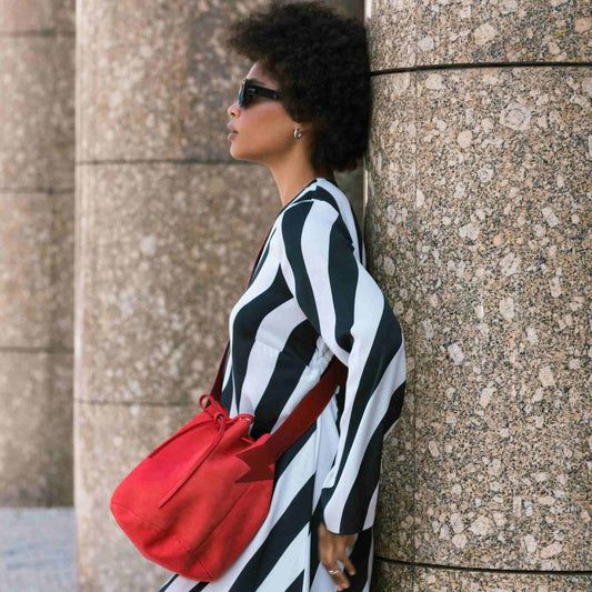 Bucket Bag Corallo Red Nubuck
