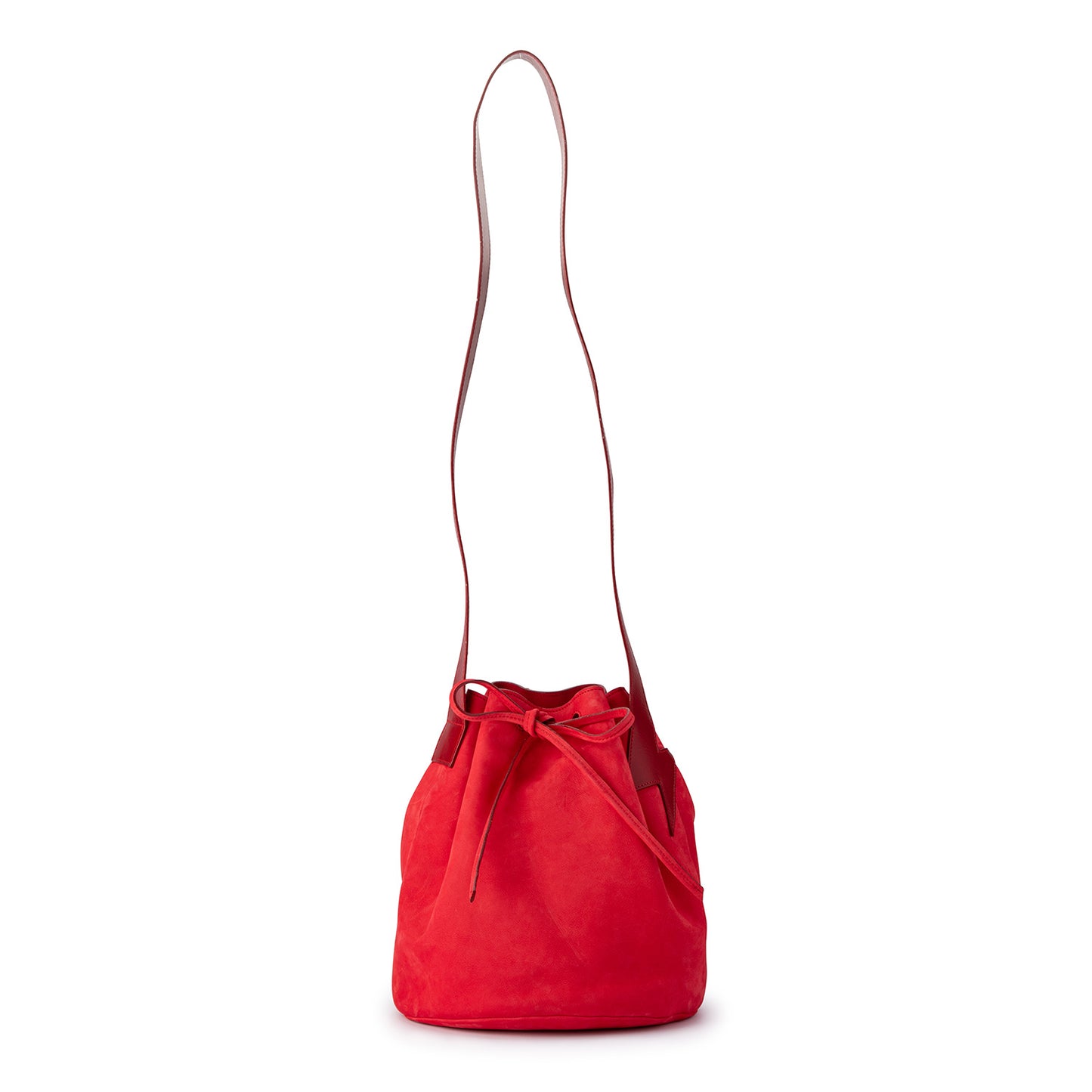Bucket Bag Corallo Red Nubuck