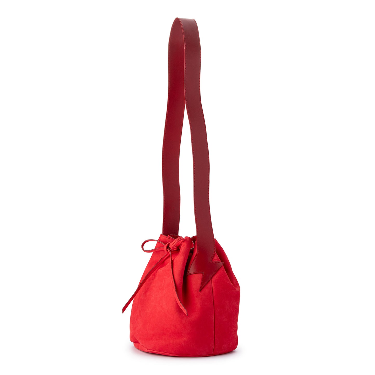 Bucket Bag Corallo Red Nubuck