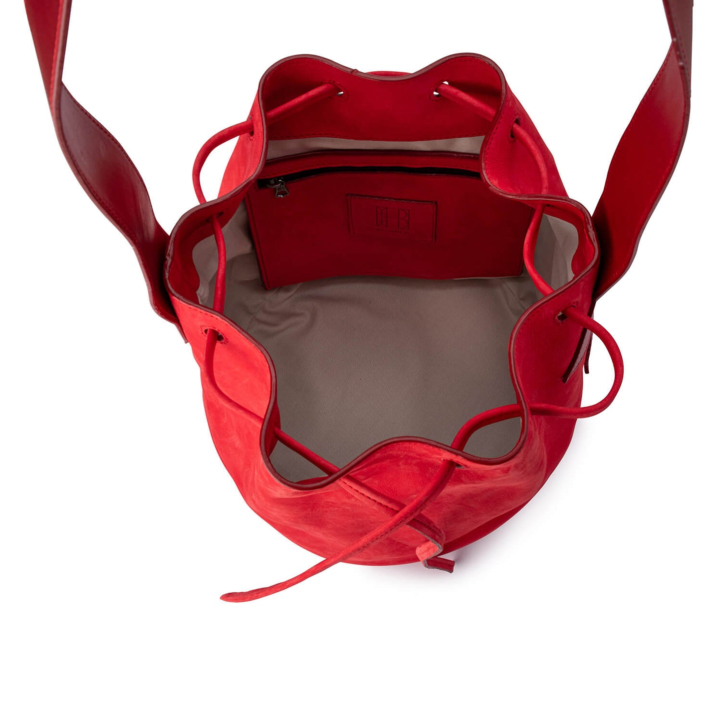 Bucket Bag Corallo Red Nubuck