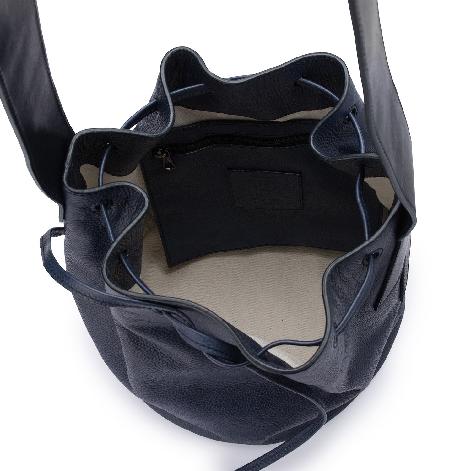 Navy blue outlet bucket bag