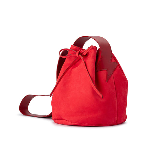 Bucket Bag Corallo Red Nubuck